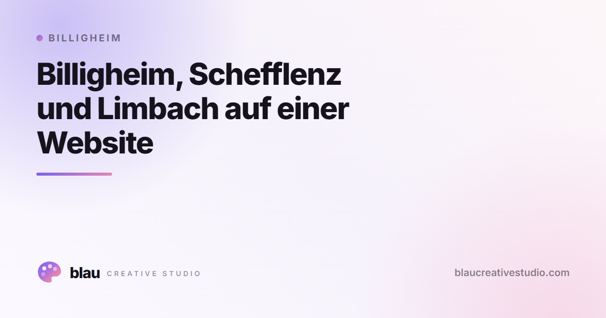 Billigheim, Schefflenz und Limbach auf einer Website