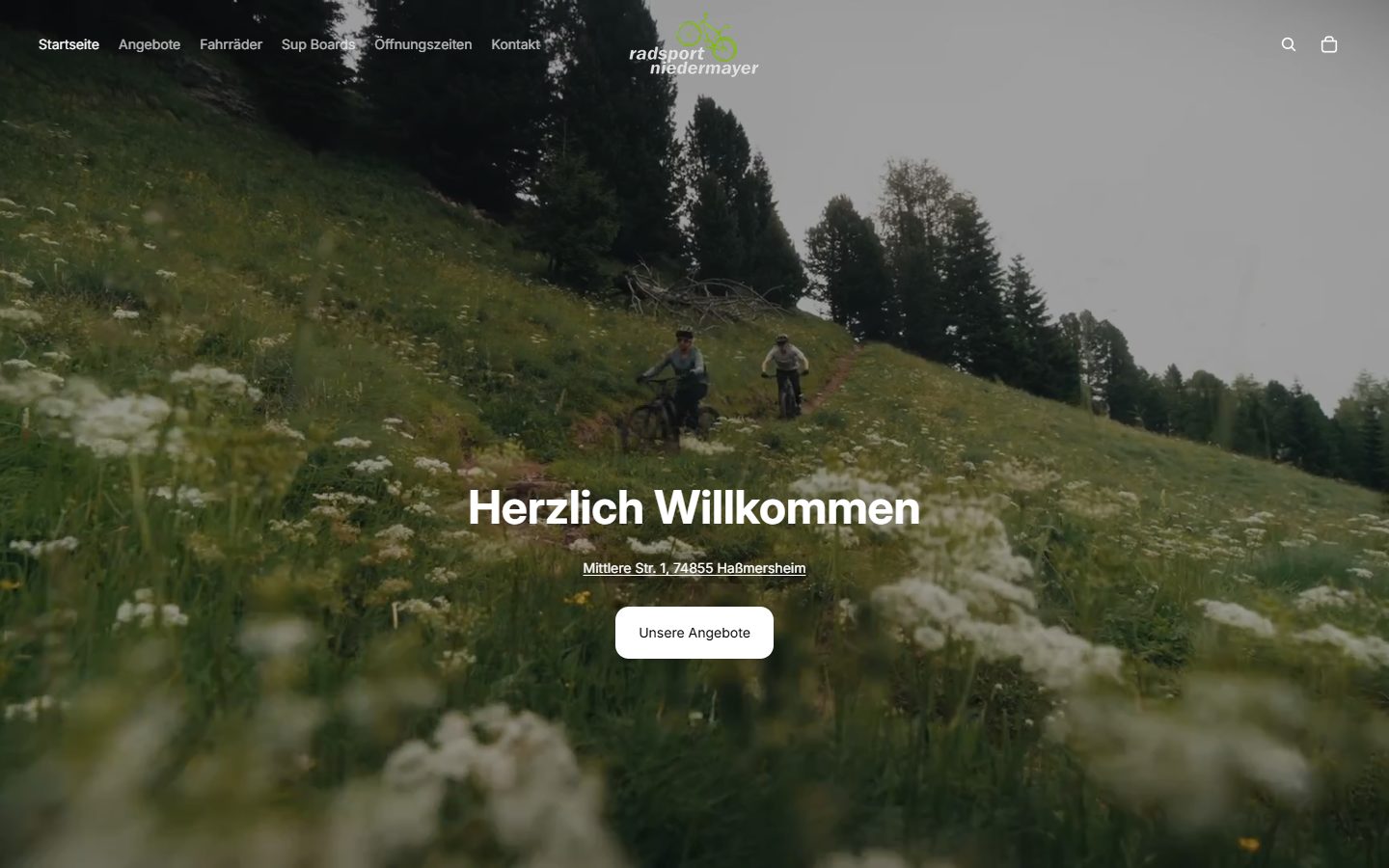 Radsport Niedermayer, Website von Blau Creative Studio (Fahrräder & E-Bikes · Haßmersheim)